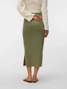 Lange rok met hoge taille