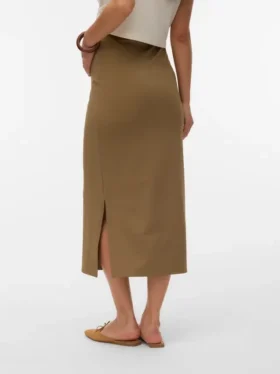 Lange rok met hoge taille