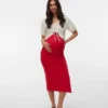 Lange rok met hoge taille
