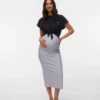 Lange rok met hoge taille