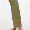Lange rok met hoge taille