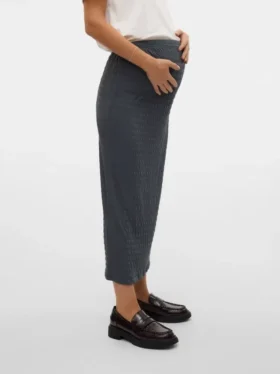 Midi-rok met hoge taille