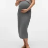 Midi-rok met hoge taille