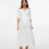 Midi-rok met hoge taille