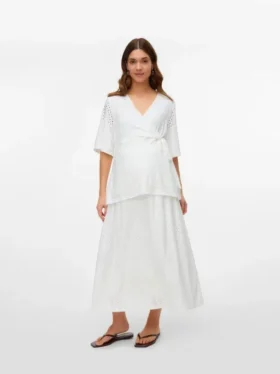 Midi-rok met hoge taille