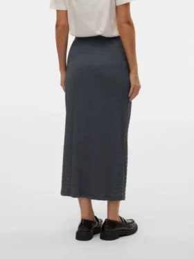 Midi-rok met hoge taille