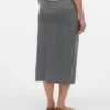 Midi-rok met hoge taille