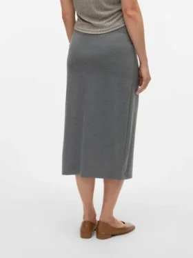 Midi-rok met hoge taille