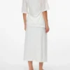 Midi-rok met hoge taille