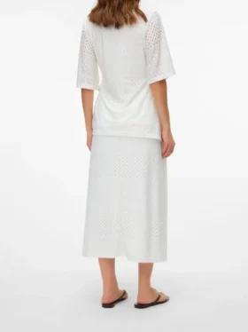 Midi-rok met hoge taille