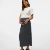 Midi-rok met hoge taille