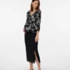 Midi-rok met hoge taille