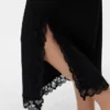 Midi-rok met hoge taille