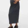 Midi-rok met hoge taille