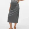 Midi-rok met hoge taille
