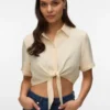 Overhemd met cropped pasvorm en overhemdkraag
