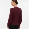 Pullover met normale pasvorm, hoge hals en ballonmouwen