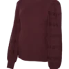 Pullover met normale pasvorm, hoge hals en ballonmouwen