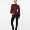 Pullover met normale pasvorm, hoge hals en ballonmouwen