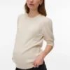 Pullover met normale pasvorm, ronde hals en geribde manchetten