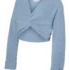 Regular fit, V-hals, omgeslagen manchetten, verlaagde schouders, pullover