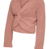 Regular fit, V-hals, omgeslagen manchetten, verlaagde schouders, pullover