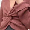 Regular fit, V-hals, omgeslagen manchetten, verlaagde schouders, pullover