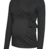 Slim fit top met ronde hals