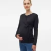 Slim fit top met ronde hals