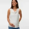 Slim fit top met U-hals