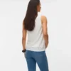 Slim fit top met U-hals