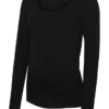 Slim fit top met U-hals