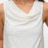 Slim fit top met U-hals