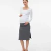 Slim fit top met U-hals