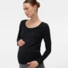 Slim fit top met U-hals