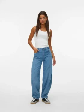 Snrancy jeans met hoge taille en barrel-pasvorm