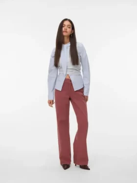 Snrancy-Jeans met middelhoge taille en wijde pijpen