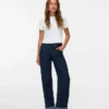 Snrancy-Jeans met middelhoge taille en wijde pijpen