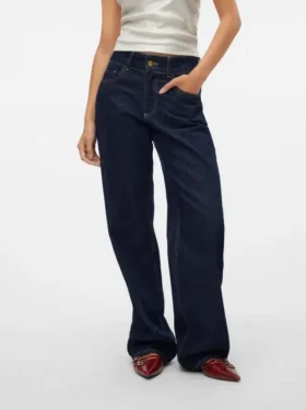 Snrancy-Jeans met middelhoge taille en wijde pijpen