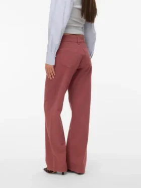 Snrancy-Jeans met middelhoge taille en wijde pijpen