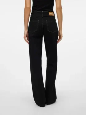 Snrancy-Jeans met middelhoge taille en wijde pijpen
