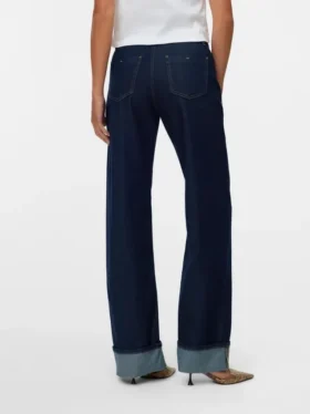 Snrancy-Jeans met middelhoge taille en wijde pijpen