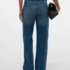 Snrancy-Jeans met middelhoge taille en wijde pijpen
