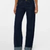 Snrancy-Jeans met middelhoge taille en wijde pijpen