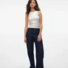 Snrancy-Jeans met middelhoge taille en wijde pijpen