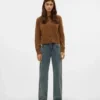 Snrancy-Jeans met middelhoge taille en wijde pijpen