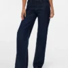 Snrancy-Jeans met middelhoge taille en wijde pijpen