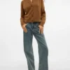Snrancy-Jeans met middelhoge taille en wijde pijpen