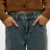 Snrancy-Jeans met middelhoge taille en wijde pijpen
