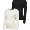 T-shirt met strakke pasvorm en ronde hals